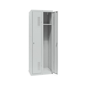 BASIC, BASIC Garderobenschrank mit Zylinderschloss, HxBxT 1.800 x 600 x 500 mm, RAL 7035 lichtgrau, BASIC Garderobenschrank mit Zylinderschloss, HxBxT 1.800 x 600 x 500 mm, RAL 7035 lichtgrau
