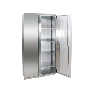 undefined, Edelstahl-Flügeltürschrank mit Stellschrauben, Vollblechtüren HxBxT 1800 x 900 x 400 mm, stumpf® Edelstahlschrank mit Stellschrauben im Boden, HxBxT 1.800 x 900 x 400 mm, 4 Fachböden