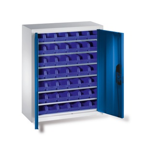 CP, C+P Flügeltürschrank mit Sichtlagerkästen, HxBxT 830 x 700 x 300 mm, 42x Grösse 2