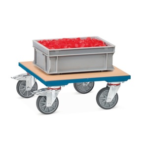 Fetra, fetra® Kistenroller mit Holzplattform, TK 400 kg, Ladefläche BxT 700 x 700 mm, fetra® Kistenroller mit Holzplattform, TK 400 kg, Ladefläche BxT 700 x 700 mm