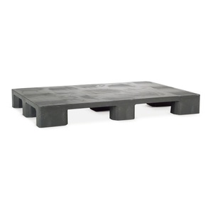 undefined, EURO-Kunststoffpalette ohne Kufen grau, ab 10 Stk, BASIC Kunststoff-Palette, LxBxH 1.200 x 800 x 140 mm