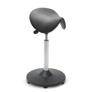 Jungheinrich PROFISHOP, Hocker Ergonomic, PU-Sattelsitz, Sitzhöhe 620-800 mm, Sitzneigeverstellung, Trompetenfuss, Bodengleiter, rot, Hocker Ergonomic, PU-Sattelsitz, Sitzhöhe 620-800 mm, Sitzneigeverstellung, Trompetenfuss, Bodengleiter, rot