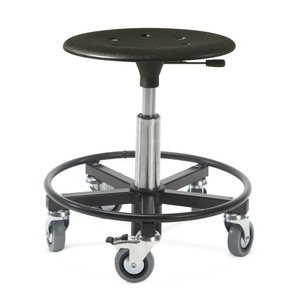 Global, Hocker Kappa, Kunststoff-Formsitz, Stahlbasis 400mm, 370-500 mm, Hocker für Schweissarbeiten, Sitzhöhe 370-500 mm