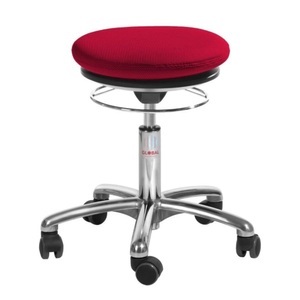 Jungheinrich PROFISHOP, Hocker Pilates, 3D-Stoff, Sitzhöhe 450-580 mm, rot