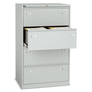 Bisley, BISLEY Hängeregisterschrank LIGHT mit Griffleiste, 1-bahnig, 4 Schubladen, lichtgrau, BISLEY Hängeregisterschrank LIGHT mit Griffleiste, 1-bahnig, 4 Schubladen, lichtgrau
