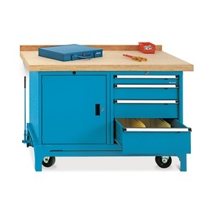 Jungheinrich PROFISHOP, Mobile Werkbank Premium mit Schubladen + Schrank, TK 1.500 kg, HxBxT 850 x 1.300 x 700 mm