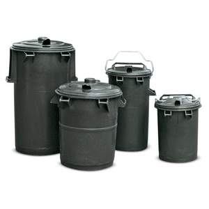SSI Schäfer, System-Mülltonne SMT 110, anthrazit, Mülltonne aus HDPE, 110 Liter
