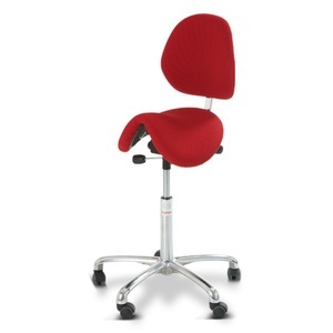 Jungheinrich PROFISHOP, Sattelstuhl Dalton, rot, Sattelstuhl Dalton, rot