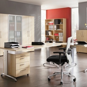 undefined, Schreibtisch Akzent, Winkelform 90 °, 4-Fuss-Gestell, BxT 2.000 x 1.200 mm, Nussbaum, Schreibtisch Akzent, Winkelform 90 °, 4-Fuss-Gestell, BxT 2.000 x 1.200 mm, Nussbaum