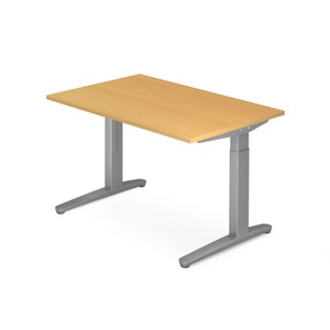 Jungheinrich PROFISHOP, Schreibtisch, C-Fuss höhenverstellbar, BxT 1.200 x 800 mm, Buche, Schreibtisch, C-Fuss höhenverstellbar, BxT 1.200 x 800 mm, Buche