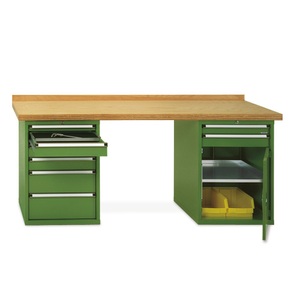 Jungheinrich PROFISHOP, Schwere Werkbank Premium mit 2 Schubladenblöcken, TK 1.200 kg, HxBxT 850 x 2.000 x 700 mm