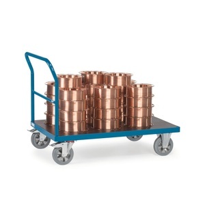 Fetra, Fetra 12505 Plattformwagen Stahl pulverbeschichtet Traglast (max.): 1200 kg, fetra® Schwerlast-Plattformwagen, mit Schiebebügel, Ladefläche BxT 800 x 1.600 mm