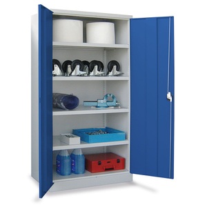 undefined, Schwerlastschrank, Höhe 1950 mm 3 Fachböden, 4 Schubladen grau, PAVOY Schwerlastschrank Premium, 3 Fachböden + Schubladen 3x125 + 1x175 mm
