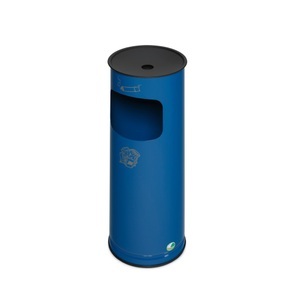 undefined, Sicherheits-Kombiascher, Stahlblech Volumen 17 l, HxØ 610 x 250 mm enzianblau, VAR® Sicherheits-Kombiascher, 17 Liter, enzianblau