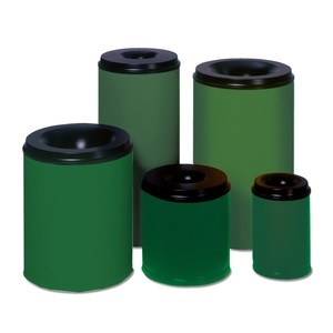 VAR® Sicherheits-Papierkorb, feuersicher, 30 Liter, smaragdgrün