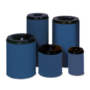 VAR® Sicherheits-Papierkorb, feuersicher, 80 Liter, enzianblau