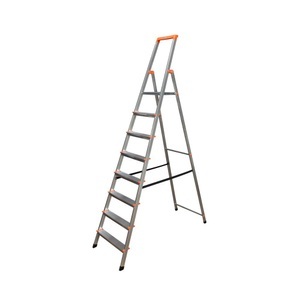 KRAUSE, KRAUSE Stufen-Stehleiter mit Sicherheitsplattform 8 Stufen, KRAUSE® Stufen-Stehleiter, 1-seitig, mit Hightech-Gelenkverbindungen, Aufstelltiefe 1.400 mm
