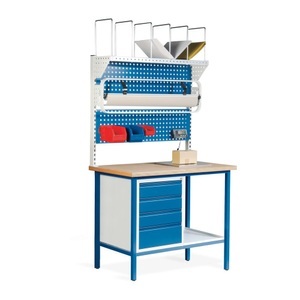 Jungheinrich PROFISHOP, Packstation, stationär, Schubladen, 2 Lochplatten, Einbauwaage, BxT 1.130 x 700 mm, Packstation, stationär, Schubladen, 2 Lochplatten, Einbauwaage, BxT 1.130 x 700 mm