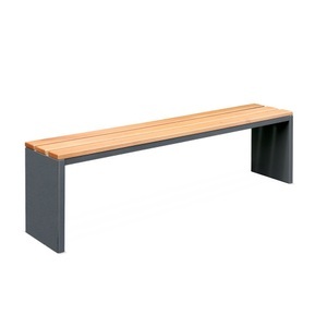 Jungheinrich PROFISHOP, Parkbank, Sitzleisten aus Garapa-Echtholz, Länge 1.500 mm, pulverbeschichtet, Parkbank, Sitzleisten aus Garapa-Echtholz, Länge 1.500 mm, pulverbeschichtet