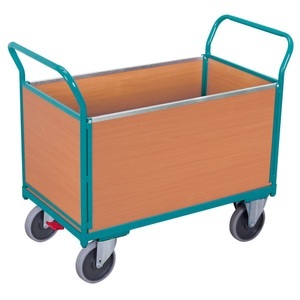 Ameise®, Ameise® Plattformwagen, 4-seitig mit Holzwänden, Ladefläche BxT 752 x 1.200 mm