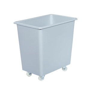 undefined, Rechteckbehälter aus Polyethylen, fahrbar Inhalt 135 l grau, ab 5 Stk, BASIC Rollbehälter, BxT 660 x 432 mm, grau