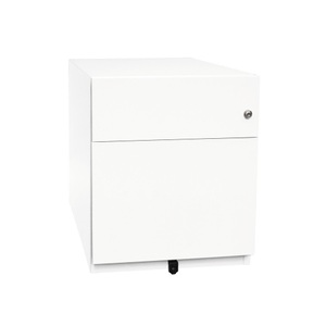 Bisley, Rollcontainer Note™ mit Hängeregister und Schublade, HxBxT 495 x 420 x 565 mm, weiss, Rollcontainer Note™ mit Hängeregister und Schublade, HxBxT 495 x 420 x 565 mm, weiss
