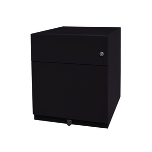 Bisley, Rollcontainer Note™ mit Hängeregister und Schublade, HxBxT 495 x 420 x 565 mm, schwarz, Rollcontainer Note™ mit Hängeregister und Schublade, HxBxT 495 x 420 x 565 mm, schwarz