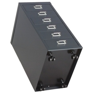 Bisley, BISLEY MultiDrawer™ Rollenuntersatz für Format DIN A4 schwarz, BISLEY Rollen-Set für Schubladenschränke, Lenkrollen, schwarz