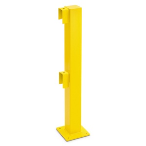 undefined, Pfosten für Sicherheitsgeländer für Außenbereich, Höhe 1000 mm Endpfosten, Standpfosten, Anfang/Ende, 1000 mm, verzinkt und beschichtet