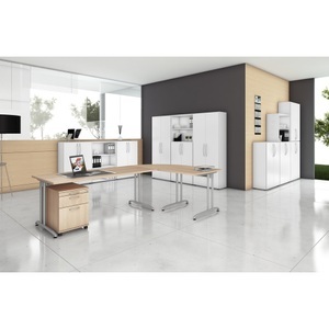 Jungheinrich PROFISHOP, Regal Akzent, 2 kurze Türen unten, 4 Böden, Ahorn, Regal Akzent, 2 kurze Türen unten, 4 Böden, Ahorn