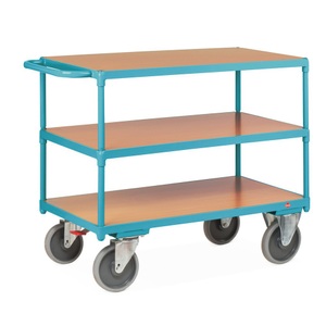 Ameise®, Ameise® Tischwagen, waagerechter Bügel, 3 Etagen à 1.000 x 700 mm, TK 500 kg, mit Zentralbremse, Ameise® Tischwagen, waagerechter Bügel, 3 Etagen à 1.000 x 700 mm, TK 500 kg, mit Zentralbremse