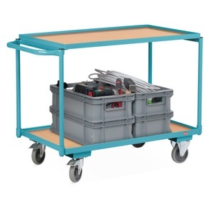 Ameise®, Ameise® Tischwagen, waagerechter Bügel, 2 Etagen à 850 x 500 mm, TK 250 kg, Ameise® Tischwagen, waagerechter Bügel, 2 Etagen à 850 x 500 mm, TK 250 kg