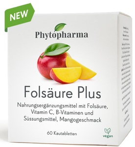 Phytopharma, Folsäure Plus Kautabletten, Phytopharma Folsäure Plus Kautabletten (60 Stk)