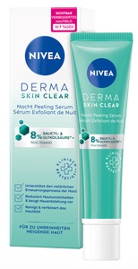 Nivea, Derma Skin Clear Nacht Peeling Serum Damen 40ml, Nivea Derma Skin Clear Nacht Peeling Serum
