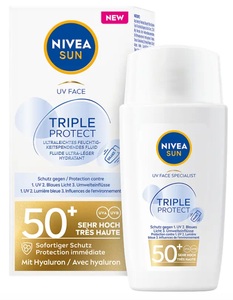 Nivea, NIVEA Sun UV Face Triple Protect LSF50+ (40ml), NIVEA Sun UV Face Triple Protect LSF50+ (40ml)
