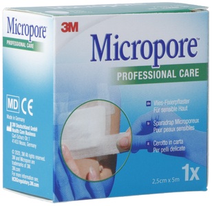 3M Micropore, 3M Micropore Vliespflaster ohne Display 25mmx5m weiss (1 Stk), 