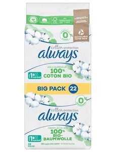 Always, always Ultra Binde Cotton Protection Normal mit Flügeln BigPack (22 Stück), Always Ultra Binden Cotton Protection Normal Big Pack (22 Stk)