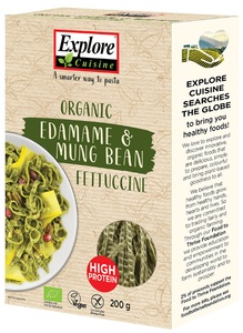Explore Cuisine, Fettuccine Edamame & Mungbohnen bio (200g), Explore Cuisine Bio Fettuccine aus Edamame & Mungobohnen (200g)