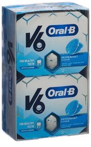 V6, V6 OralB Kaugummi Peppermint (12x10 Stück), V6 Oral-B Kaugummi Peppermint (12x10 Stk)