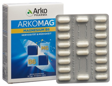 Arkomag, Arkomag Magnesium Vitamin B6 Kapsel (60 Stück), ARKOMAG Magnesium Vitamin B6 Kapseln (60 Stk)