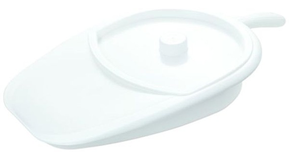 Vitility, Vitility Bettpfanne mit Deckel weiss (1 Stück), Vitility Bettpfanne mit Deckel weiss