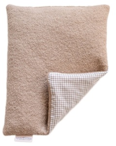 HERZ ZUCKER, HERZ ZUCKER Kirschkernkissen 26x21cm Karo/Wollwalk beige (1 Stück), HERZZUCKER Kirschkernkissen 26x21cm Karo/Wollwalk Beige (1 Stk)