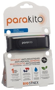 Para'Kito, Para?Kito Armband Erwachsene schwarz (1 Stück), PARAKITO Mückenarmband Erwachsene schwarz (1 Stk)