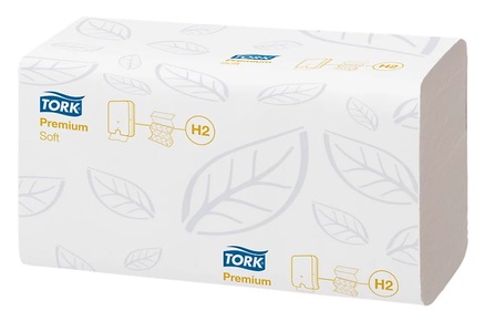 undefined, Falthandtücher Tissue, hochweiß VE 2310 Tücher, Tork Xpress Premium Falthandtücher H2 M-falz Weiss 2-lagig 100288 21 Stück à 110 Blatt
