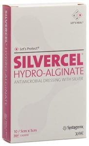 SILVERCEL, SILVERCEL Hydroalginat Kompressen 5x5cm (10 Stück), 
