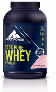 Multipower, Multipower 100 % Whey Protein, Erdbeere-Sahne, Pulver, 100% Pure Whey Protein - 900g - Strawberry