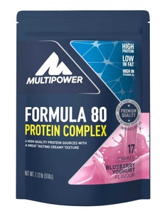 Multipower, Multipower Formula 80 Protein Complex, Heidelbeere-Joghurt, Pulver, Formula 80 Protein Complex - 510g - Blueberry-Yoghurt