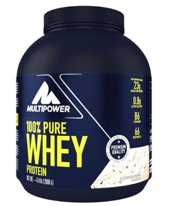 Multipower, Multipower 100% Pure Whey Protein Cookies & Cream Dose (2000 g), 100% Pure Whey Protein - 2000g - Cookies Cream