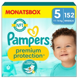 Pampers, Pampers Premium Protection, Gr. 5 Junior, 11-16kg, Monatsbox (1x 152 Windeln), Pampers Premium Protection Windeln