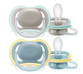 BOMEDYS, Philips Avent Schnuller ultra air SCF349/01 18m+ Neutral, Philips Avent Ultra Air Schnuller 18+ Monate, blau/ grau